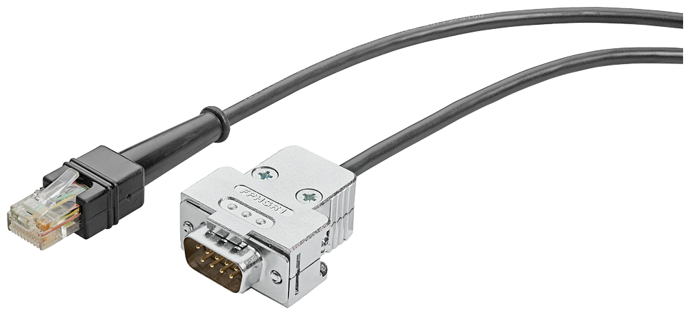 6GT2191-1BH50 SIMATIC RF, cable de conexión MV, PUR, sub-D/RJ50, espiralado, 5 m