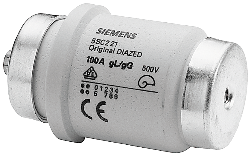 5SC211 Cartucho fusible DIAZED 500 V para protección de cables y conductores, gG, 