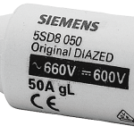 5SD8050 Cartucho fusible DIAZED 690 V para protección de cables y conductores, clas