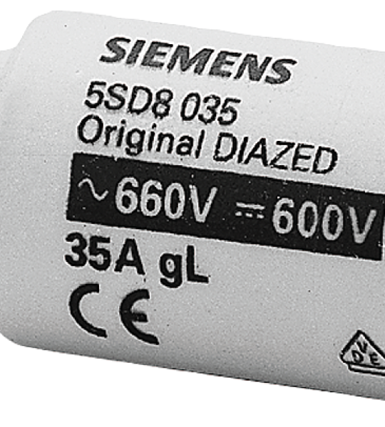 5SD8035 Cartucho fusible DIAZED 690 V para protección de cables y conductores, clas