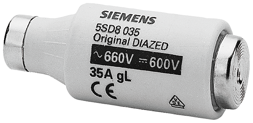 5SD8035 Cartucho fusible DIAZED 690 V para protección de cables y conductores, clas
