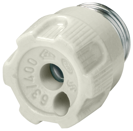 5SH4317 Caperuza roscada NEOZED porcelana tamaño D01 16 A con orificio de prueba