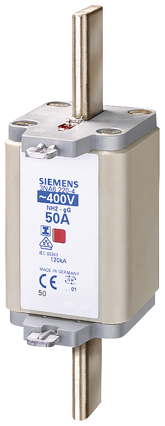 3NA6254-4 Cartucho de fusibles NH, NH2, In: 355 A, gG, Un AC: 400 V, indicador combin
