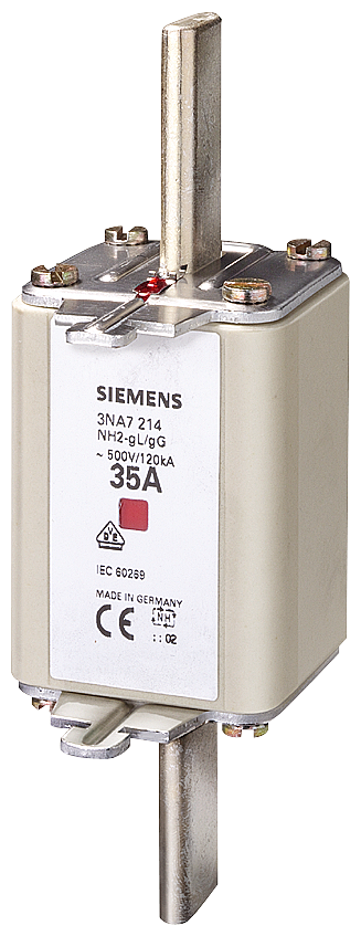 3NA7260 Cartucho de fusibles NH, NH2, In: 400 A, gG, Un AC: 500 V, Un DC: 440 V