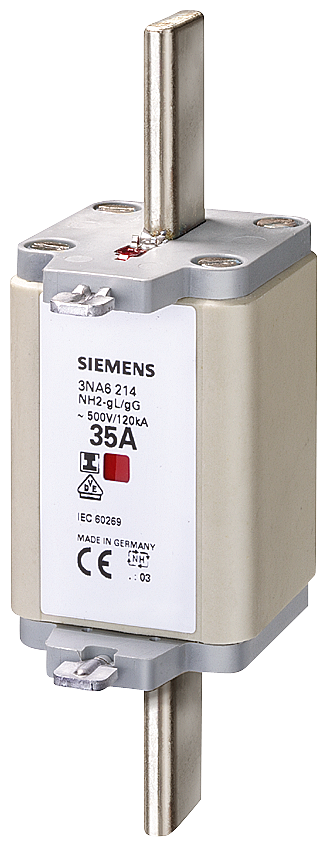 3NA6260 Cartucho de fusibles NH, NH2, In: 400 A, gG, Un AC: 500 V, Un DC: 440 V