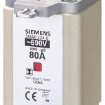3NA6230-6 Cartucho de fusibles NH, NH2, In: 100 A, gG, Un AC: 690 V, Un DC: 440 V