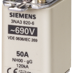 3NA3824-6 Fusible NH000 80A gG 690VAC / 250VDC