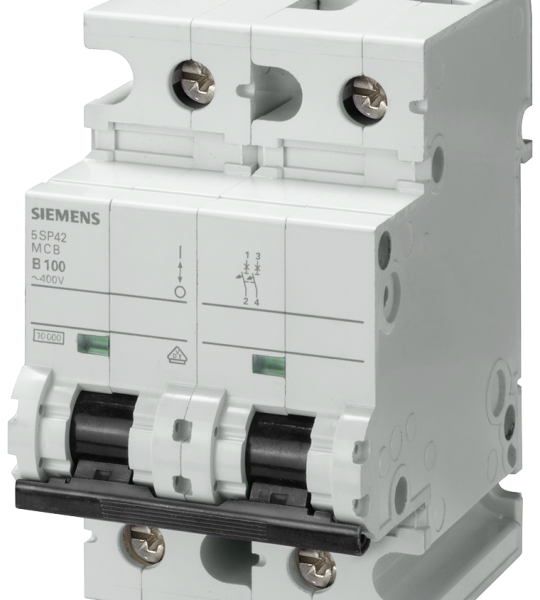5SP4291-8 Automático magnetotérmico 400 V 10 kA, de 2 polos, D, 100 A, T=70 mm
