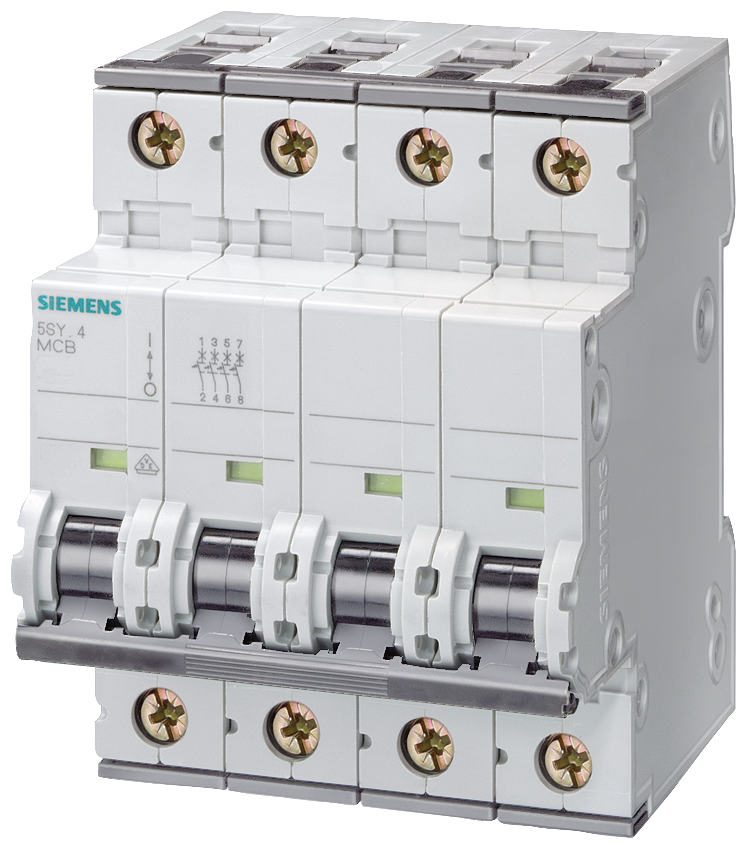 5SY7402-7 Automático magnetotérmico 400 V 15 kA, de 4 polos, C, 2 A, T=70 m