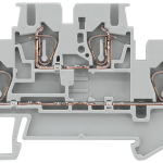 8WH2020-0AF00 Borna doble piso resorte 2,5mm GRIS 2puntos conex.