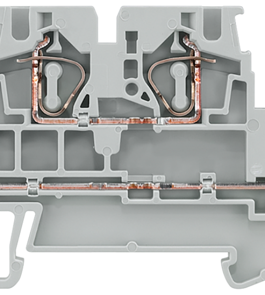 8WH2020-0AG00 Borne de dos pisos con bornes de resorte, sección: 0,5-4 mm², anchura: 6,2 