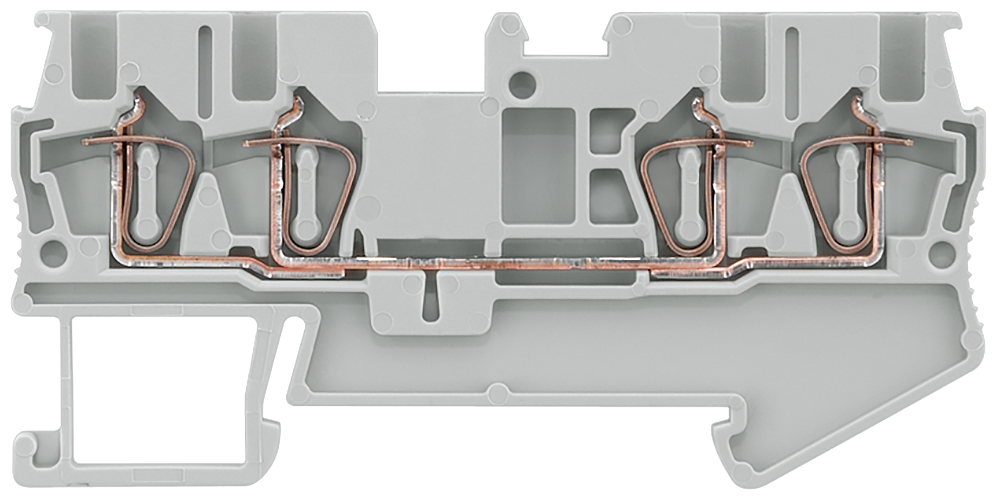 8WH2004-0AE00 Borne de paso con bornes de resorte, 4 puntos de conexión