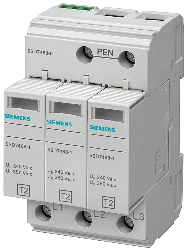 5SD7463-0 Pararrayos tipo 2, clase de exigencia C, UC 350 V, módulos de protecci