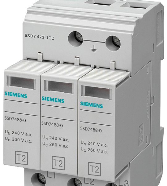 5SD7473-1 Pararrayos tipo 2, UC 600 V AC, módulos de protección enchufables
