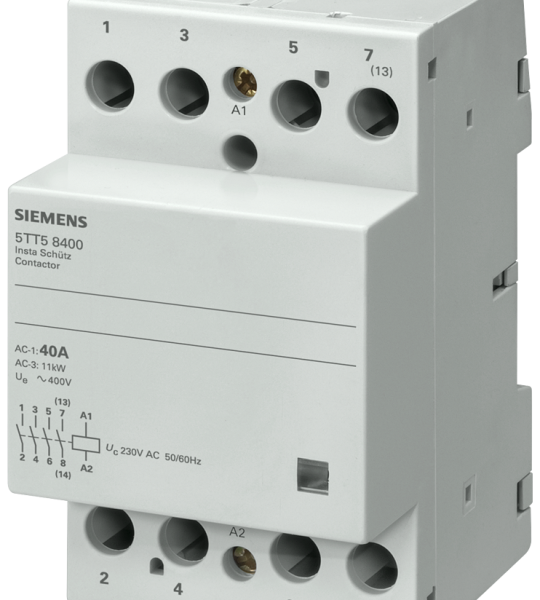 5TT5853-0 Contactor de instalación con 4NC, contacto para 230 V, 400 V AC 63 A, control 23