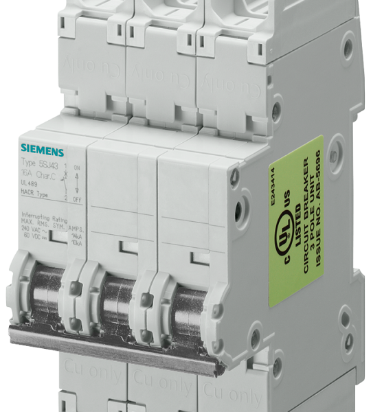 5SJ4360-8HG41 Magnetotérmico 3P 60A D 10kA 240V según UL 489