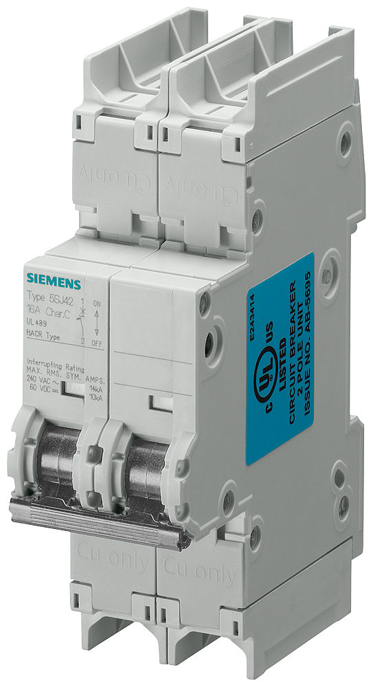 5SJ4232-7HG41 Automático magnetotérmico 240 V 14 kA, de 2 polos, C, 32 A, p = 70&amp;nbs