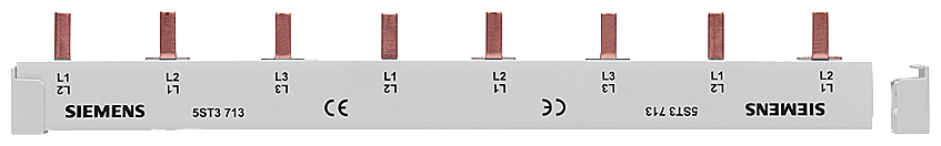 5ST3714 Peine de espigas, con protección contra contactos directos, 16 mm², 3 × 1 f