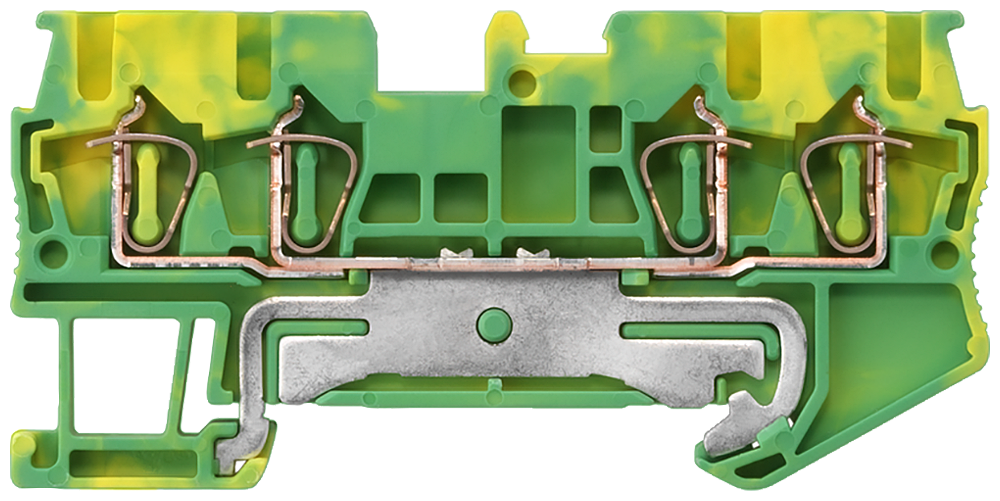 8WH2004-0CF07 Borne de conductor de protección con bornes de resorte, 4 puntos de conexión