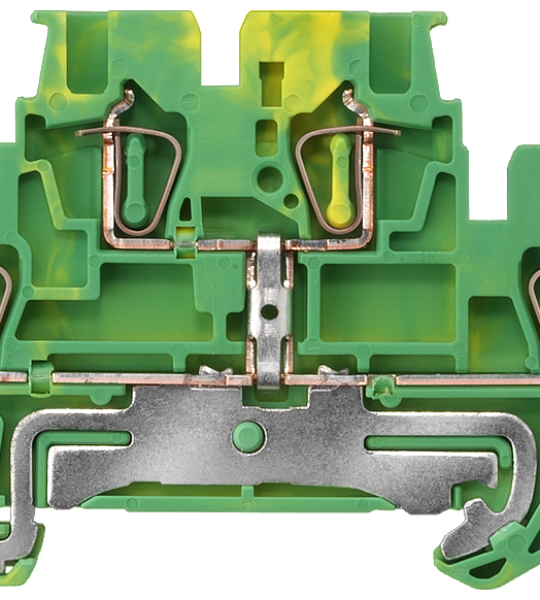 8WH2020-0CE07 Borne de conductor de protección de dos pisos con bornes de resorte, sección: 0,