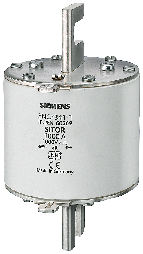 3NC3436-1U Cartucho fusible SITOR, con contactos de cuchilla ranurados, NH3, In: 630 A, aR