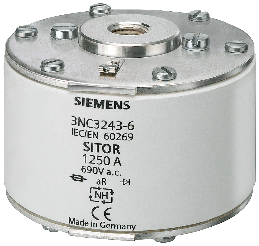 3NC3241-6B Cartucho fusible SITOR, con rosca interna en ambos lados, NH2, In: 1000 A, aR