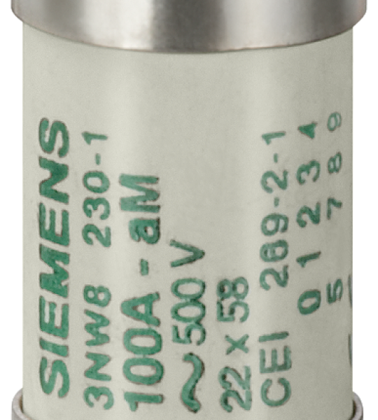 3NW8205-1 SENTRON, cartucho fusible cilíndrico, 22 × 58 mm, 16 A, aM, Un AC: 690 V