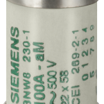 3NW8210-1 SENTRON, cartucho fusible cilíndrico, 22 × 58 mm, 25 A, aM, Un AC: 690 V