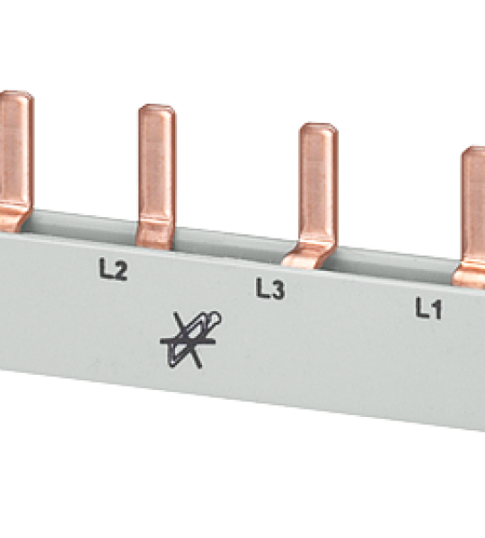 5ST3624 Peine de espigas, 10 mm², conexión: 3 fases + N + 8 × fase, con protección 