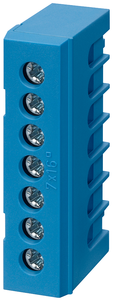 8GS4030-2 ALPHA-ZS, borne de N, 7 polos, 7 × 16 mm², azul