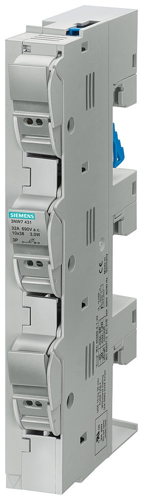 3NW7431-0HG SENTRON, base portafusibles, clase CC, 3 polos, In: 30 A, Un AC: 600 V