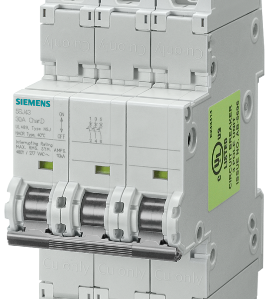 5SJ4325-8HG42 Automático magnetotérmico 10 kA, de 3 polos, D, 25 A, según UL 489-480