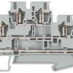 8WH2030-0AF00 Borna triple piso resorte 2,5mm GRIS 2puntos conex