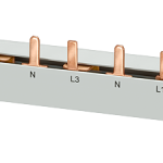 5ST3770-5 Peine de espigas, 16 mm², 16 mód., 4 fases, recortable, interruptor dif. 4 