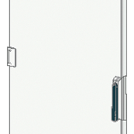 8PQ2197-4BA04 SIVACON S4, puerta, IP55, an: 400 mm, palanca de rodillo para bombín semicilíndr