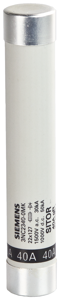 3NC2306-0MK Cartucho fusible cilíndrico SITOR, 22 × 127 mm, 6 A, gS, Un AC: 1500 V