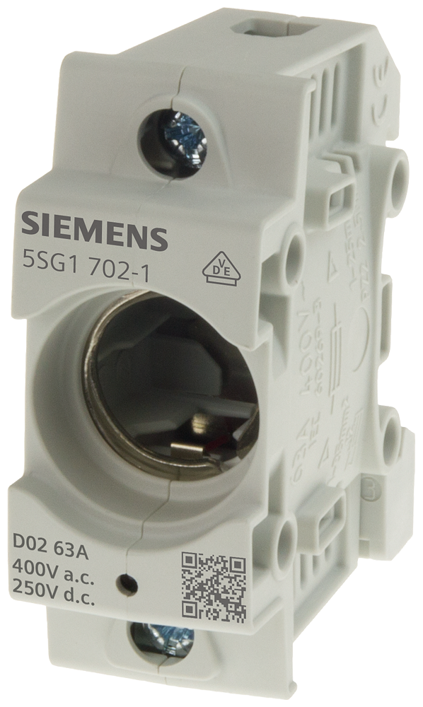 5SG1302-1 NEOZED, base portafusibles, D01, 1 polo, 16 A, Un AC: 400 V, Un DC: 250 V