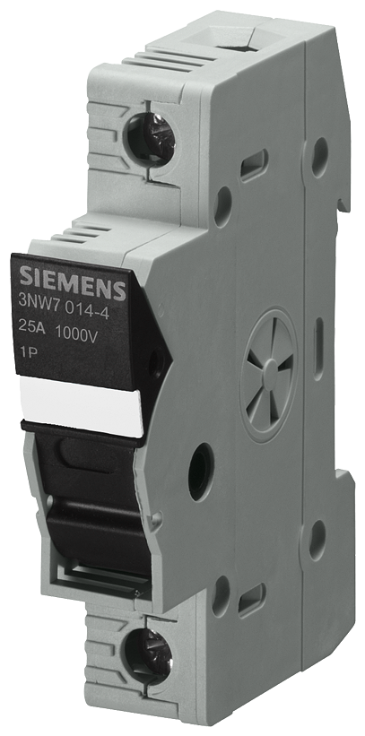 3NW7013-4 SENTRON, base portafusibles cilíndricas 10 x 38 mm, de 1 polo, In: 30 A, Ue DC: 