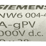 3NW6001-4 SENTRON, cartucho fusible cilíndrico, 10 x 38 mm, 6 A, gPV, Un DC: 1000 V