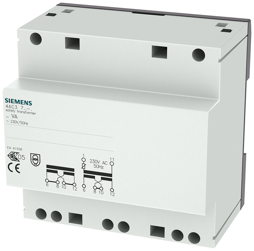 4AC3740-0 Transformador de seguridad, 40 VA, primario, 230 V AC, 50 Hz, sec