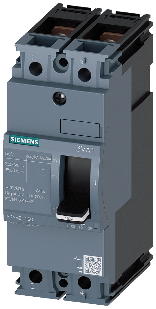 3VA1140-5ED22-0AA0 Interruptor automático 3VA1 IEC, Frame 160, clase de poder de corte M, Icu = 55 