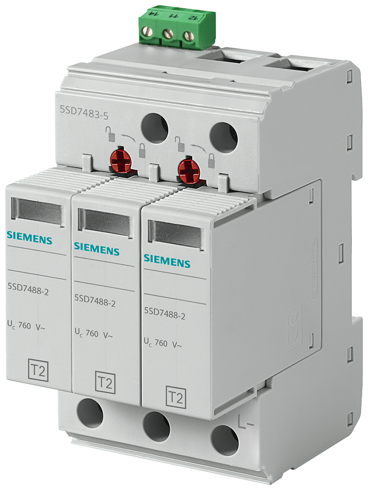 5SD7483-5 Pararrayos, tipo 2, módulos de protección enchufables, UC 750 V A