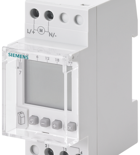 7LF4521-2 Interruptor horario semanal Profi, digital, 24 V, 16 A, 1 canal, 2 mód.