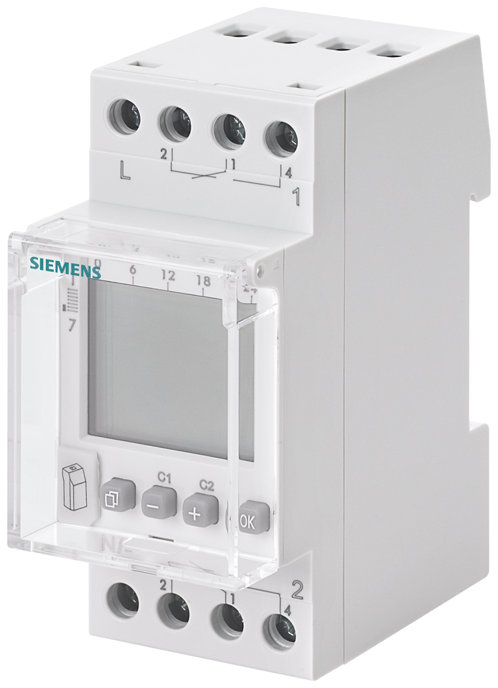 7LF4522-0 Interruptor horario semanal Profi, digital, 230 V, 16 A, 2 canales, 2 mód.