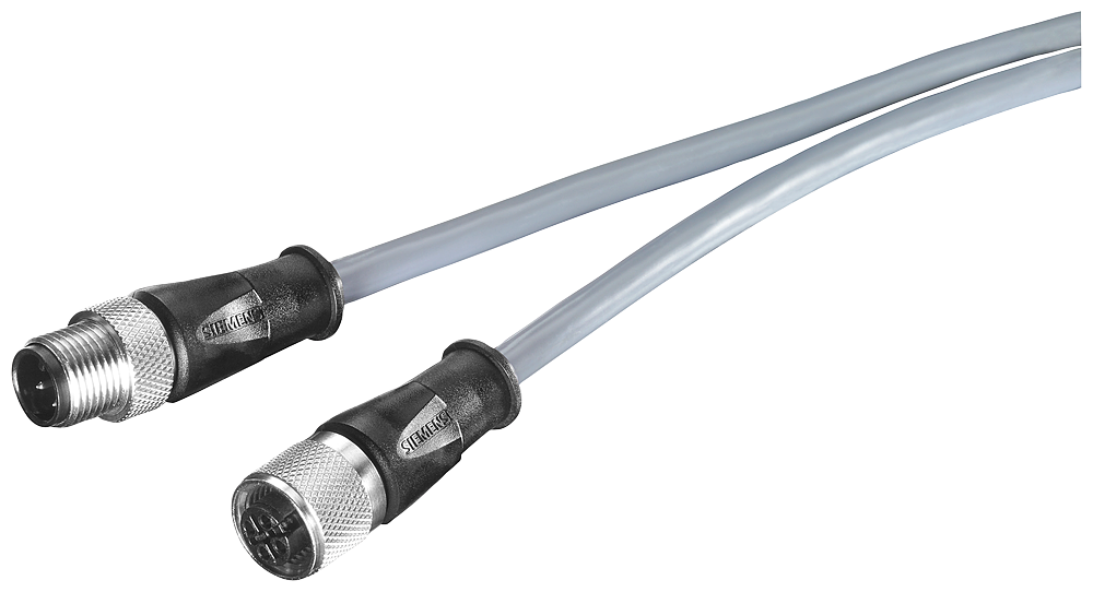 6XV1801-5DN10 Power Connecting Cable M12-180/M12-180, codificación A, 4 polos, 10 m, para ET20