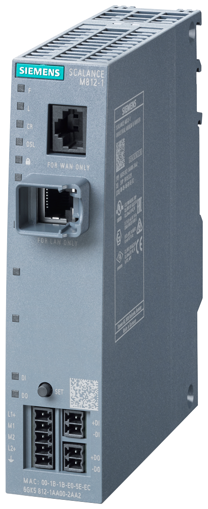 6GK5812-1AA00-2AA2 SCALANCE M812-1, router ADSL (Ethernet &lt;-&gt; ADSL), ADSL2+(A), VPN, firewall