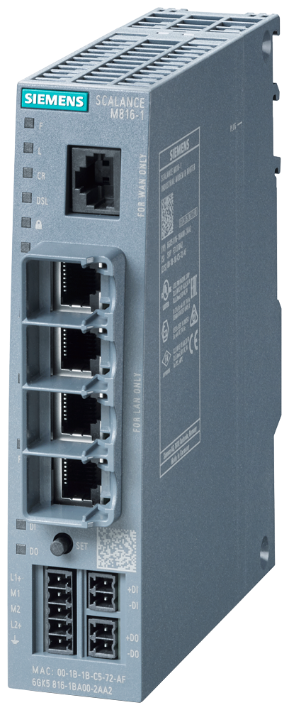 6GK5816-1BA00-2AA2 SCALANCE M816-1, router ADSL (Ethernet &lt;-&gt; ADSL), ADSL2+(B/J), VPN, firewa