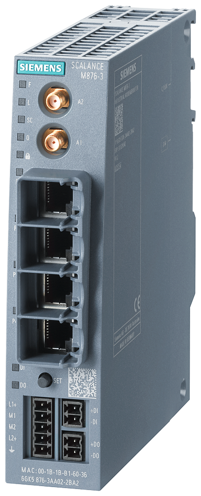 6GK5876-3AA02-2BA2 SCALANCE M876-3, router 3G (Ethernet &lt;-&gt; 3G), HSPA+/EV-DO, VPN, firewall, 