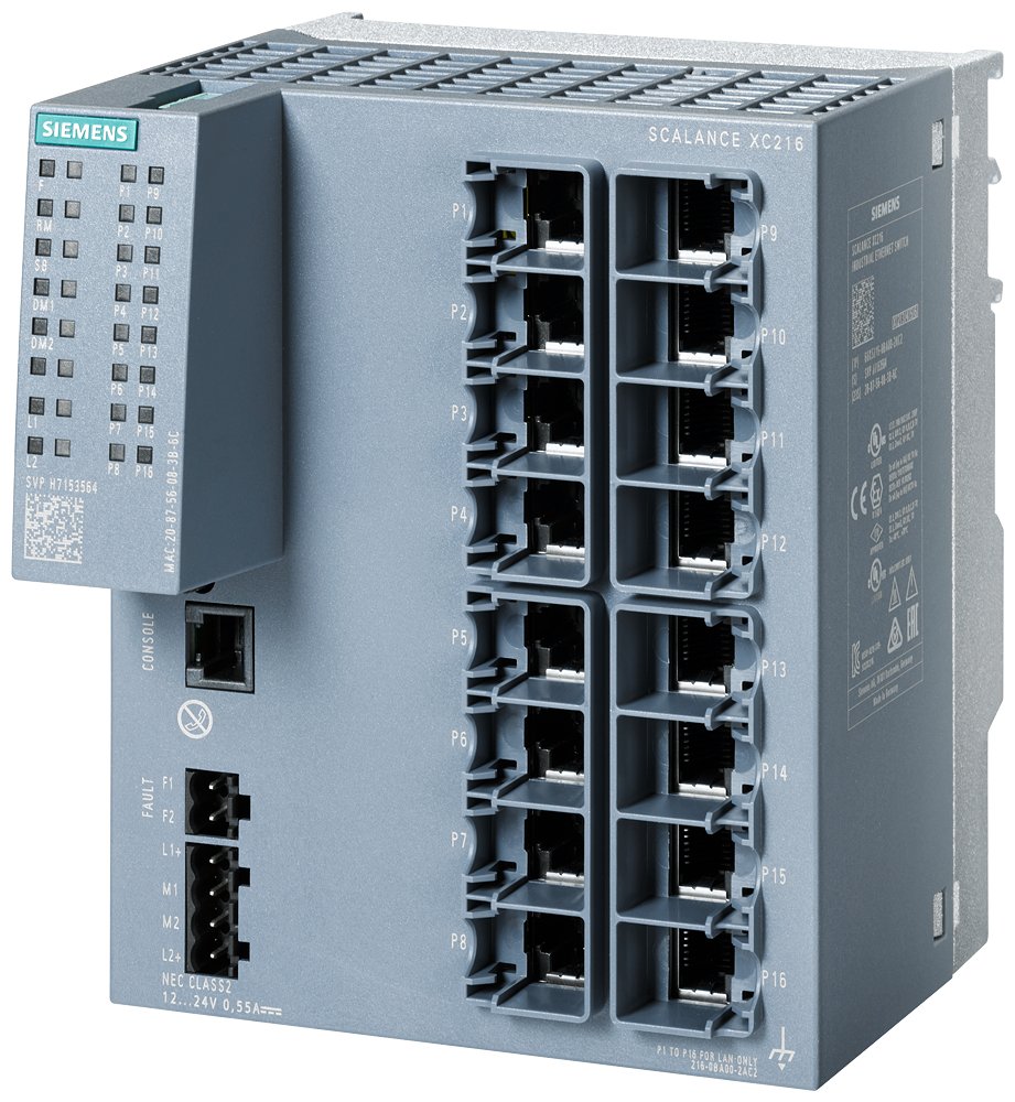 6GK5216-0BA00-2AC2 XC216 SWITCH gestionable 16xRJ45 10/100Mbits/s