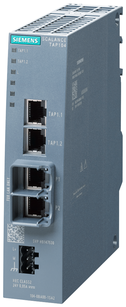 6GK5104-0BA00-1SA2 SCALANCE TAP104 puerto de acceso de prueba a la extracción de telegrama, 2 puert
